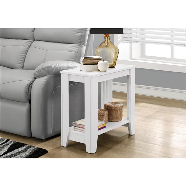 Monarch Accent Table - 22-in - Composite - White