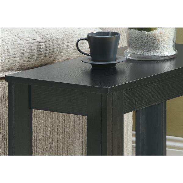 Monarch Accent Table - 12-in x 21.5-in - Composite - Black