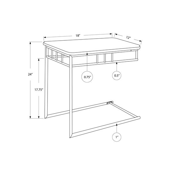 MONARCH SPECIALTIES Monarch Accent Table 18 In X 24 In Composite   330626380 AlternateImage3 L 