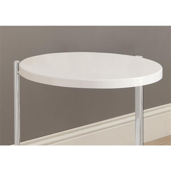 Monarch Accent Table - 18.25-in x 23.5-in - Composite - White