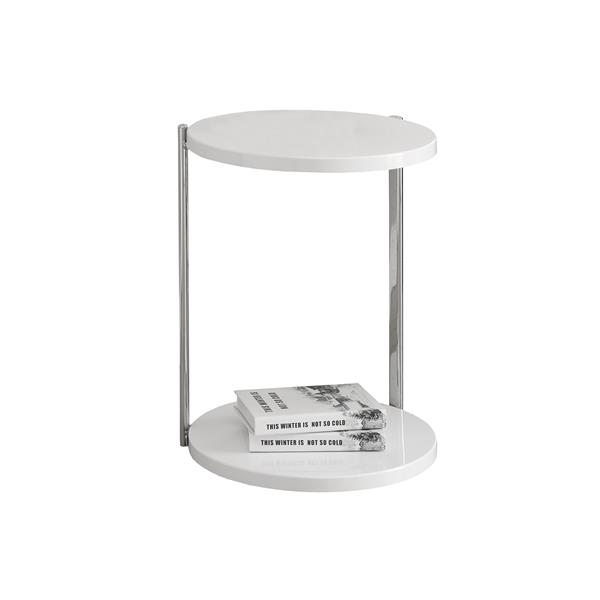 Monarch Accent Table - 18.25-in x 23.5-in - Composite - White