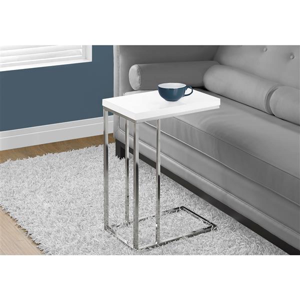 Monarch Accent Table - 18.25-in x 25.25-in - Composite - White