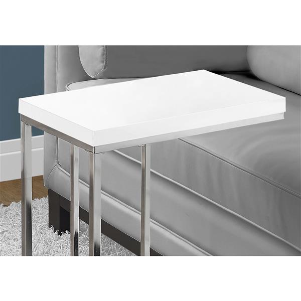 Monarch Accent Table - 18.25-in x 25.25-in - Composite - White