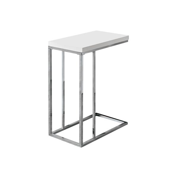 Monarch Accent Table - 18.25-in x 25.25-in - Composite - White