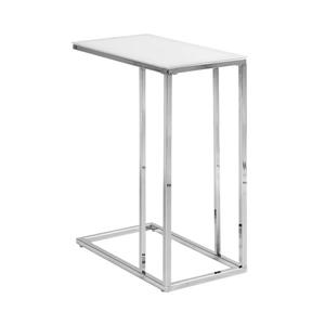 Monarch Accent Table - 18.25-in x 24-in - Glass - Chrome