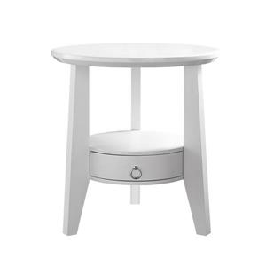 Monarch Accent Table - 23.5-in x 24.5-in - Composite - White
