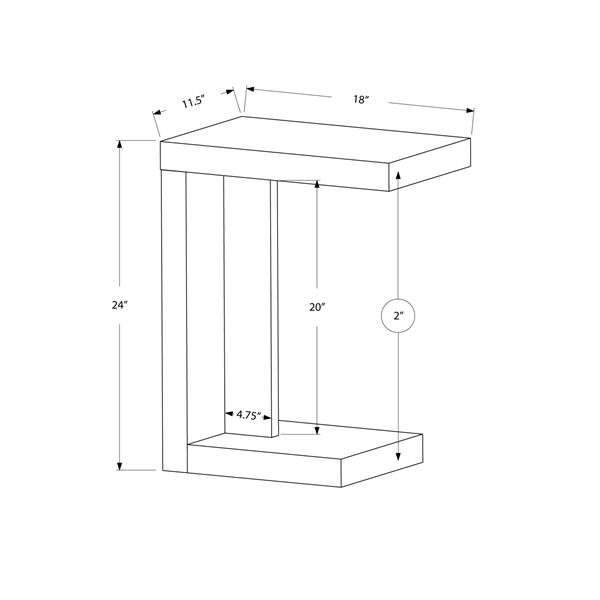 Monarch Accent Table - 11.5-in - Composite - Cappuccino