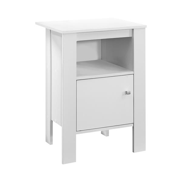 Monarch Accent Table - 14-in x 24.25-in - Composite - White