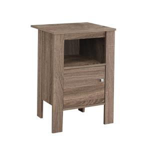 Monarch Accent Table - 14-in x 24.25-in - Composite - Dark taupe