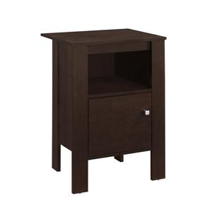 Monarch Accent Table - 14-in x 24.25-in - Composite - Cappuccino
