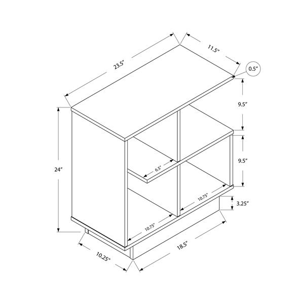 Table d'appoint, 11,5 po, blanc