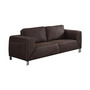 Monarch Love Seat - 71-in x 32-in - Microsuede - Brown