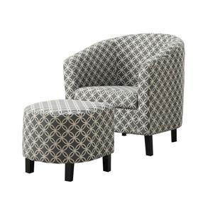 Monarch Accent Chairs - 28.5-in x 30-in - Polyester - Gray - 2 pcs