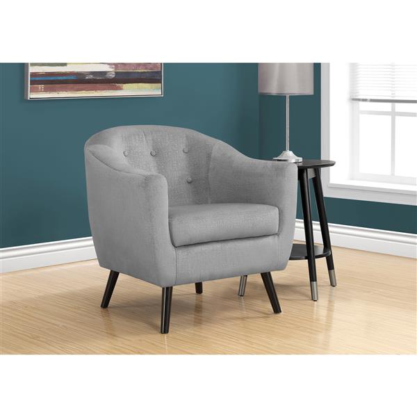 Fauteuil d'appoint, 31,5" x 31,75", polyester, gris