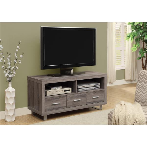 Monarch TV Stand - 47.25-in - Composite - Dark Taupe