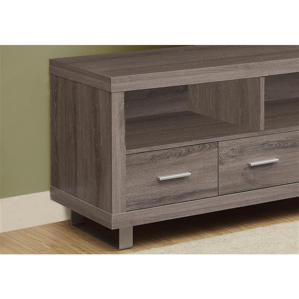 Monarch TV Stand - 47.25-in - Composite - Dark Taupe