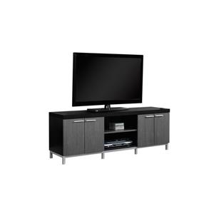 Monarch TV Stand - 60-in x 21.25-in - Composite - Black