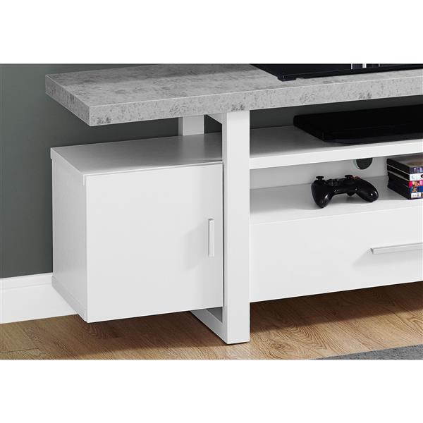 Monarch TV Stand - 60-in x 22-in - White