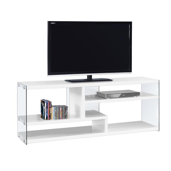 Monarch TV Stand - 60.75-in x 23.75-in - Composite - White