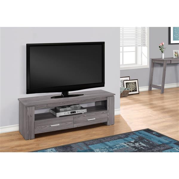 Monarch TV Stand - 47.25-in x 16.25-in - Composite - Gray