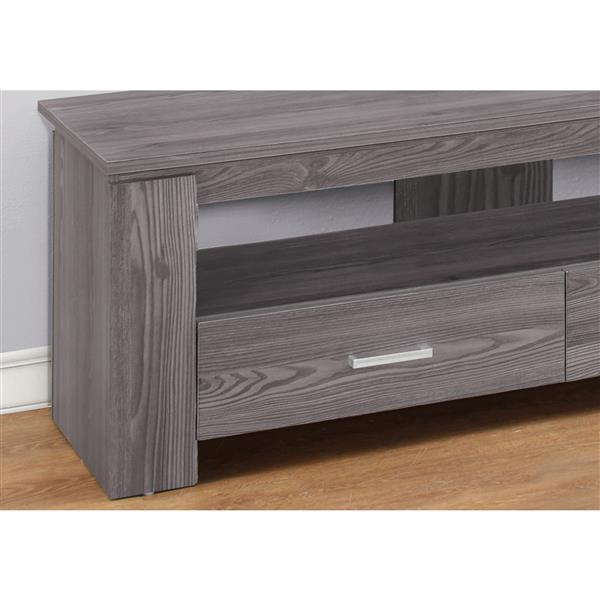 Monarch TV Stand - 47.25-in x 16.25-in - Composite - Gray