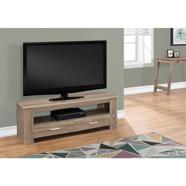 Monarch TV Stand - 47.25-in x 16.25-in - Composite - Dark Taupe