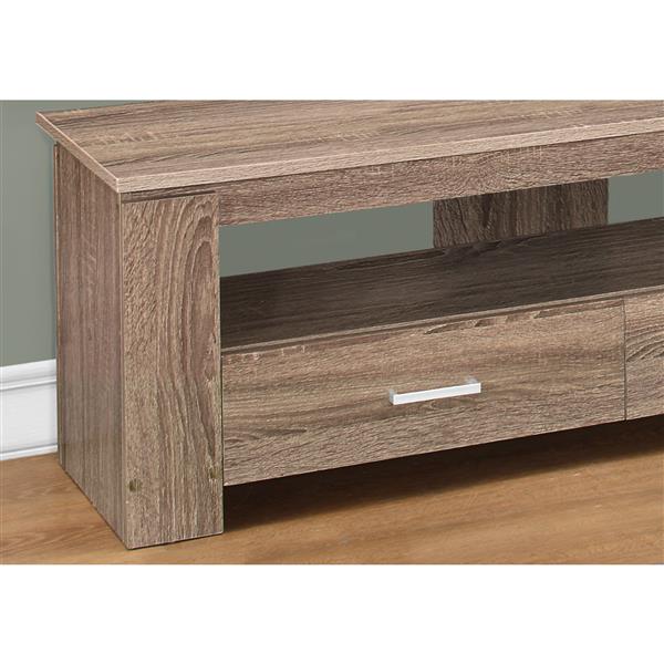 Monarch TV Stand - 47.25-in x 16.25-in - Composite - Dark Taupe