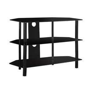 Monarch TV Stand - 35.75-in x 24-in - Metal - Black