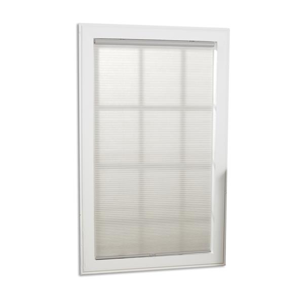 allen + roth 58-in x 72-in White Light Filtering Cordless Top-down