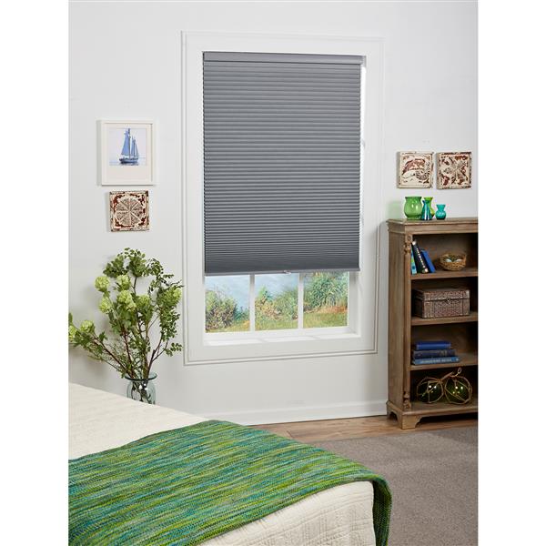 allen + roth Blackout Cellular Shade- 64.5-in x 64-in- Polyester - Gray/White