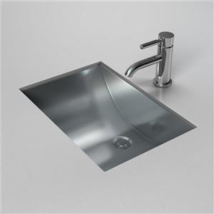 Cantrio Koncepts Stainless Steel Rectangular Undermount Bathroom Sink