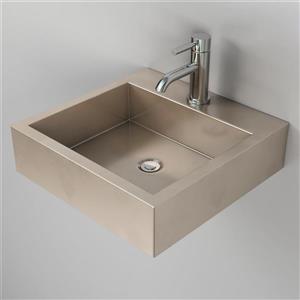 Cantrio Koncepts Wall Mount Bathroom Sink - 17.63"
