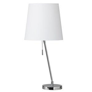 Lampe de table Signature de Dainolite, 1 lumière, 23 po, chrome poli