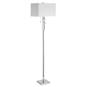 Lampe sur pied Decorative de Dainolite, 2 lumières, chrome poli