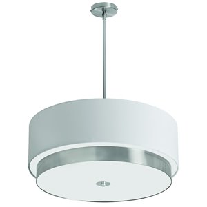 Luminaire suspendu Larkin de Dainolite, 4 lumières, 20 po x 7 po, chrome satiné