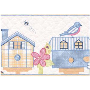 York Wallcoverings Birdhouse Flowers & Birds Wallpaper - Multicoloured