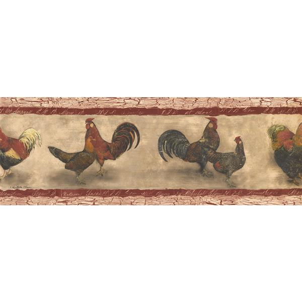 French Country Rooster Wallpaper | French country fabric, French country  wallpaper, French country decorating