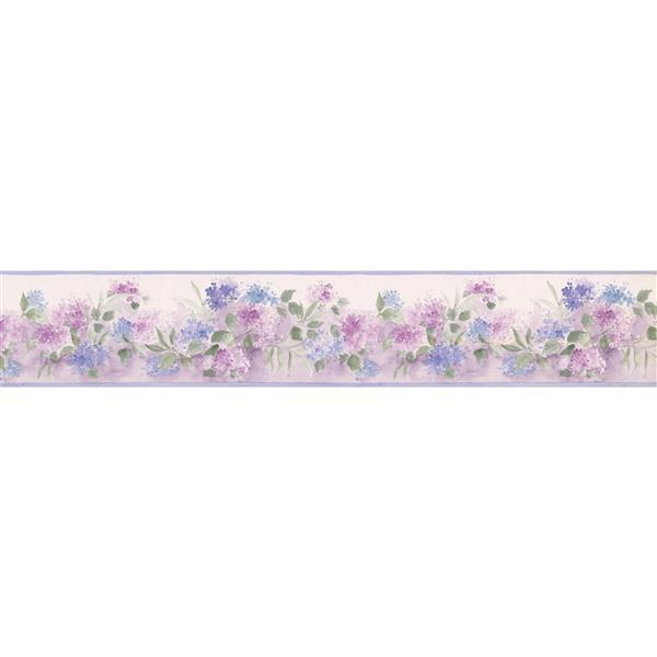 Norwall Floral Wallpaper Border - Purple/Blue | RONA