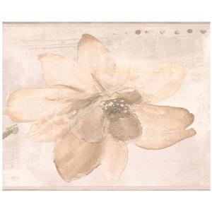 York Wallcoverings Abstract Floral Vintage Wallpaper - Beige