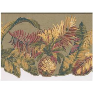 York Wallcoverings Prepasted Pineapple Tropical Wallpaper