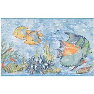 York Wallcoverings Prepasted Seahorse and Starfish Wallpaper