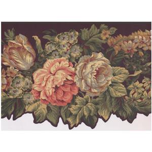 York Wallcoverings Prepasted Blooming Roses on Vine Wallpaper