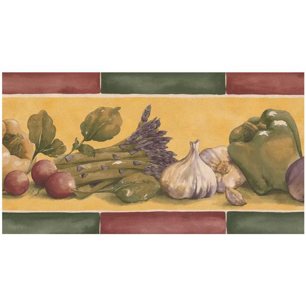 Norwall Prepasted Pepper and Vegetables Wallpaper | RONA