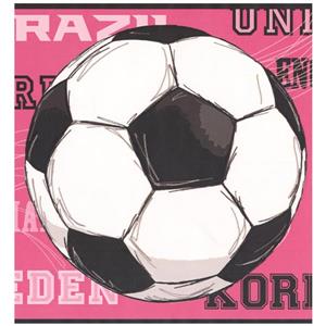 York Wallcoverings Prepasted Soccer Balls and Countries Wallpaper