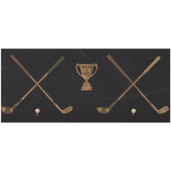 York Wallcoverings Prepasted Golf Club Balls On Tee Wallpaper Rona