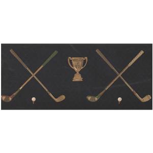 York Wallcoverings Prepasted Golf Club Balls on Tee Wallpaper