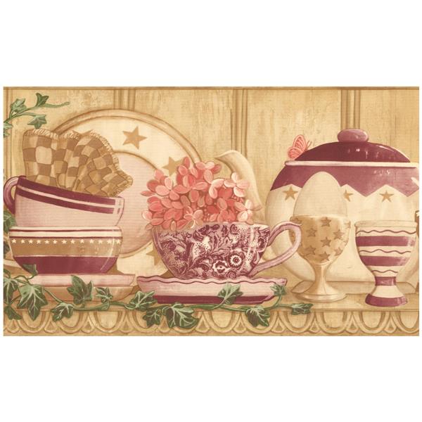 Retro Art Prepasted Vintage Kitchen Wallpaper Border | RONA