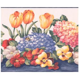 Retro Art Prepasted Hydrangea and Hortensia Wallpaper