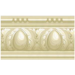 York Wallcoverings Victorian Wallpaper Border - Green/White