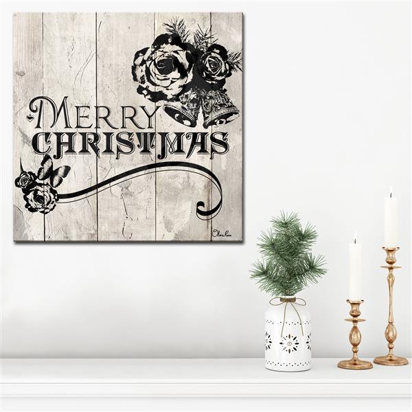 Ready2HangArt Merry Christmas Canvas Wall Art - 30-in - Brown